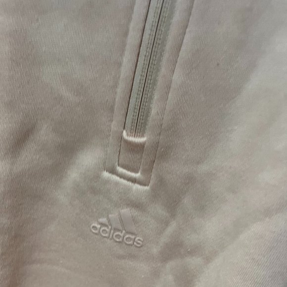 Sz L Adidas Hyperglam Fleece Sweater Front sleeve slits - Picture 3 of 7